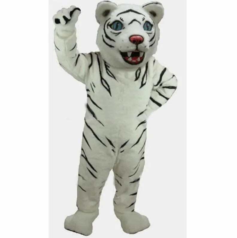 2024 Halloween White Tige Mascot Costume Fancy Dishor Carnival Cartoon Imadage Fancy Dishy For Men Women Festival Robe