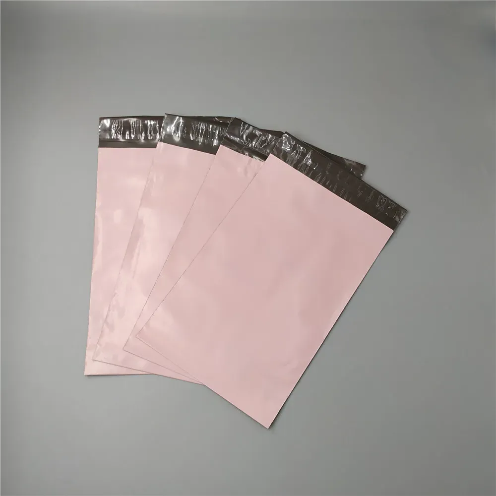 Enveloppes 15x27cm 100pcs Pink Poly Mailer Emballage Enveloppes avec sacs de rangement de messagerie auto-phoques