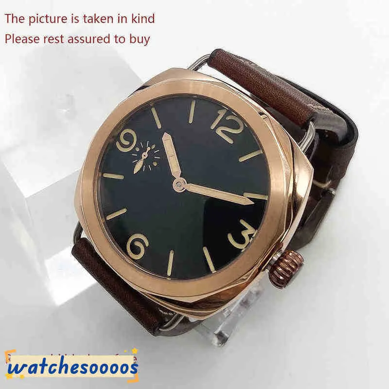Fashion Men's Watches Luxury Mechanical Watch 47mm 316 Stainless Steel Polished Case 17 Jewelry Manual Movement Luminous Hand Waterproof Wristwatches Style