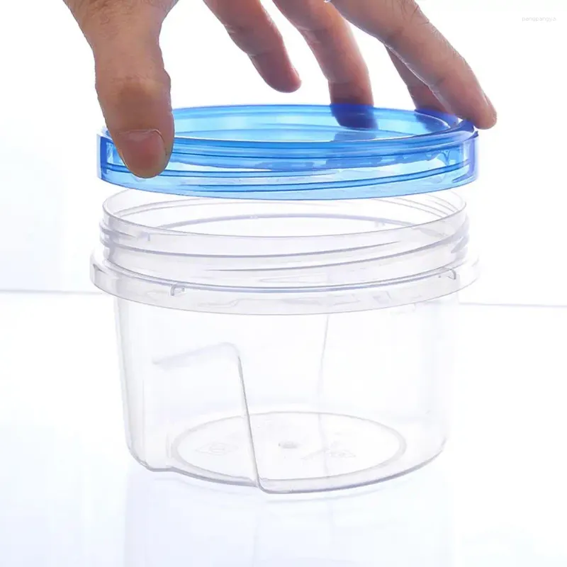 Bouteilles de rangement Ensemble de conteneurs alimentaires de 6 récipients de fuite empilables Boîtes de crêpes transparentes avec paupières réutilisables pour la cuisine