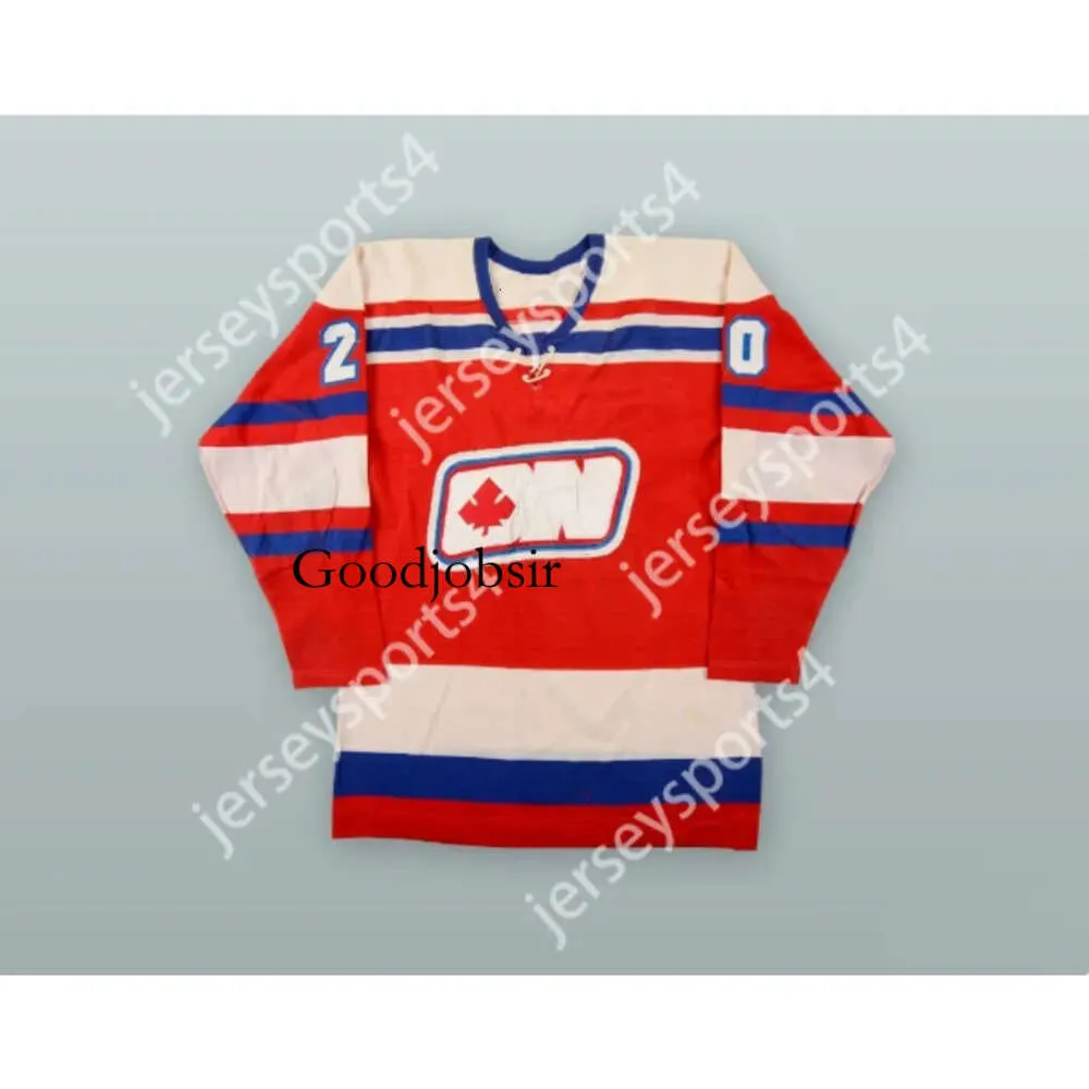 GDSIRカスタム1972-73 WHA BRIAN CONACHER 20オタワナショナルズレッドホッケージャージーニュートップED S-M-L-XL-XXL-3XL-4XL-5XL-6XL