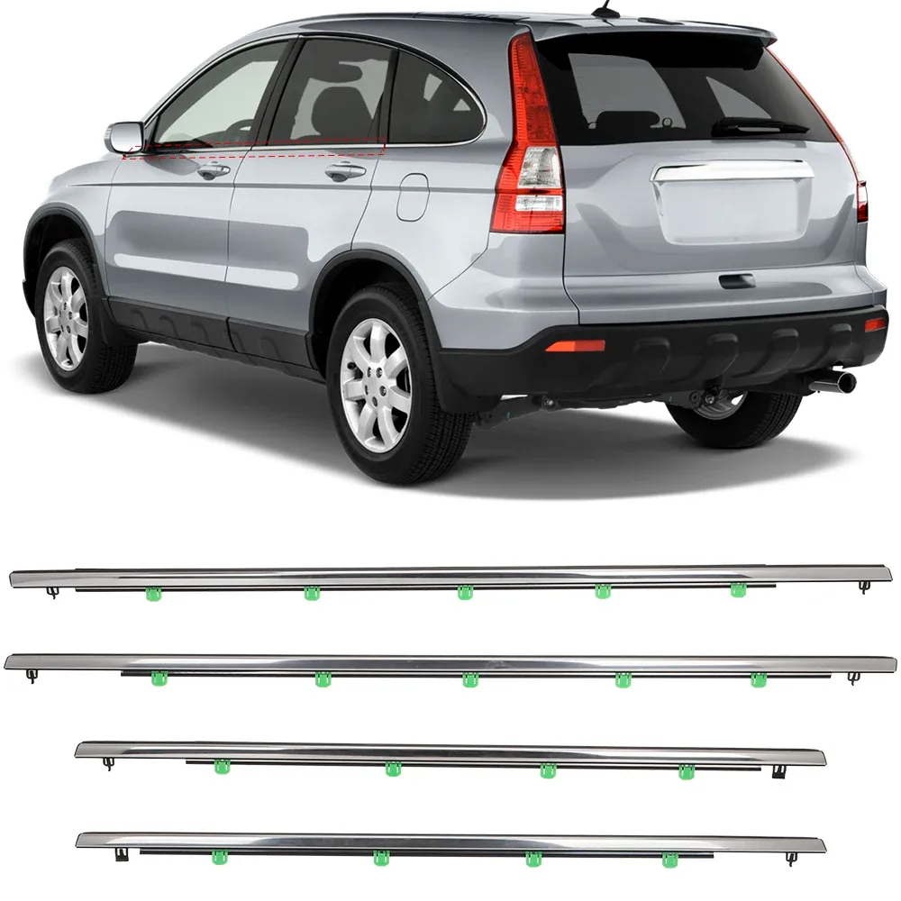 Weatherstrip Window Molding Trim Seal Belt Chrome Compatible
