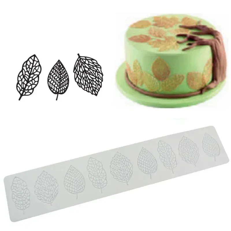 Nuovo foglia a forma di fogliare stampo di silicone stampo di cioccolato decorazioni decorazioni pasticceria torta DECORAZIONE SUCCHI VEIL MATE CAMPIO GUMPASTES GUMPASTES- MAPPO VELO