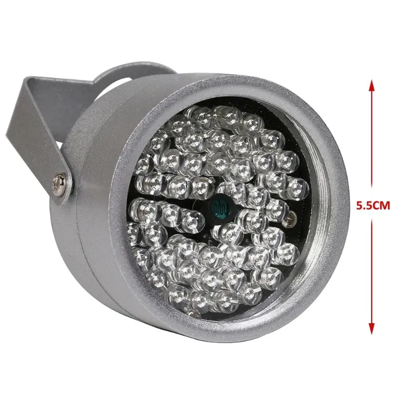 ESCAM CCTV LEDS 48IR Illuminator Light for Infrared Night Vision Metal Waterproof Surveillance Camera with Long Range Coverage and