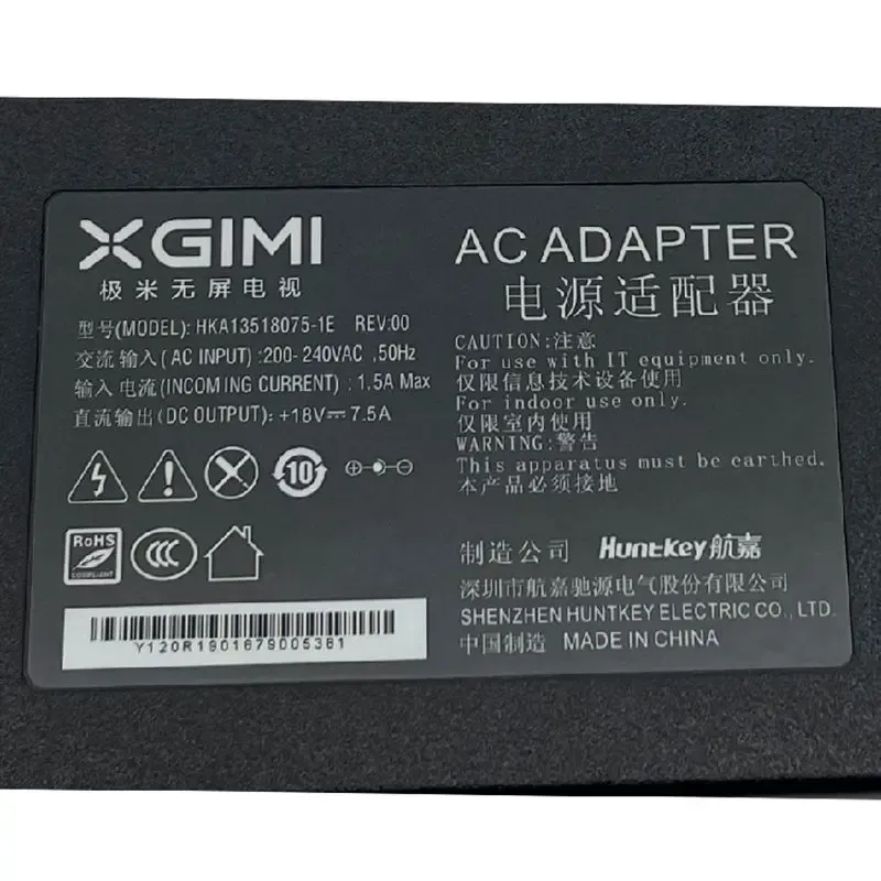 XGIMIプロジェクターAC/DCアダプター充電器 H2、XHAD01、H1S、Z5、Z4X