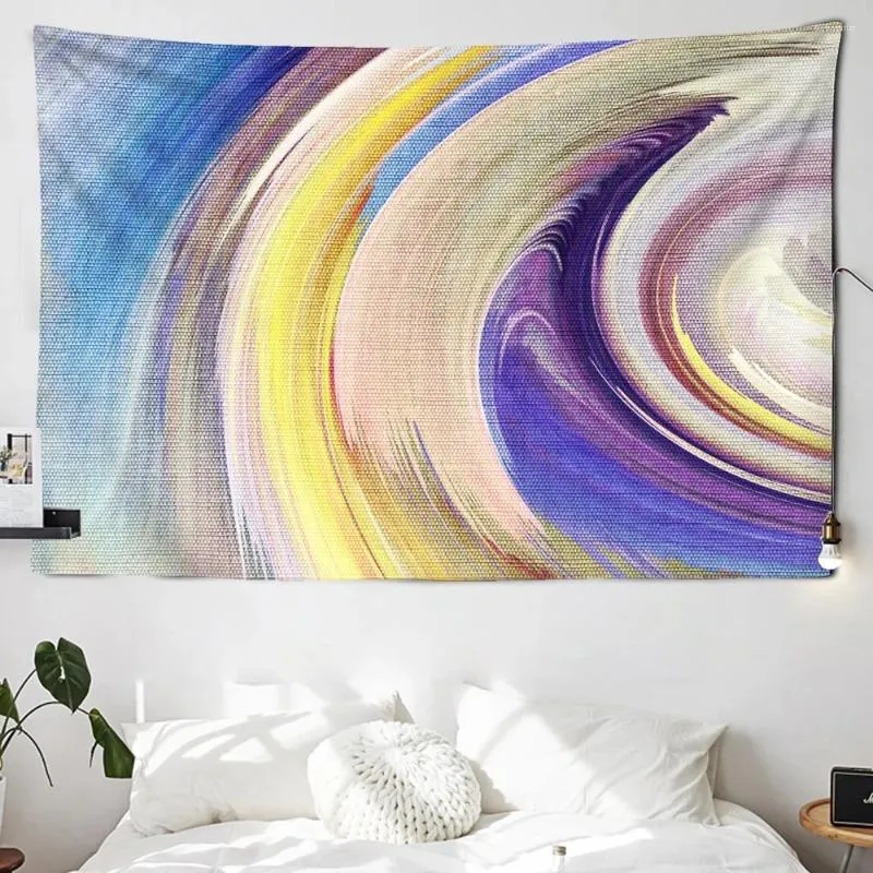 Tapisserier Enkel abstrakt Tapestry Boho vägg hängande mystisk spådom Witchcraft Beach estetisk rumsdekor Väggmålning väggmålning