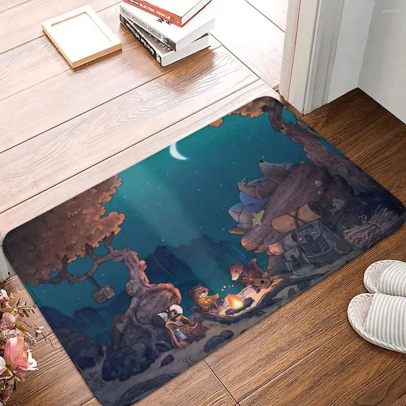 Carpets non glissant paillasson lof chillhop ratcoon nocturne camping foi joix de tapis de voiture de cuisine