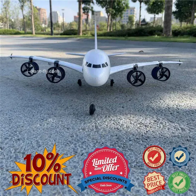 Kids Toys RC Plane Airbus A380 Remote Control Plane RC EDF Jet Plane With Gyroscope Toys for Children 240319