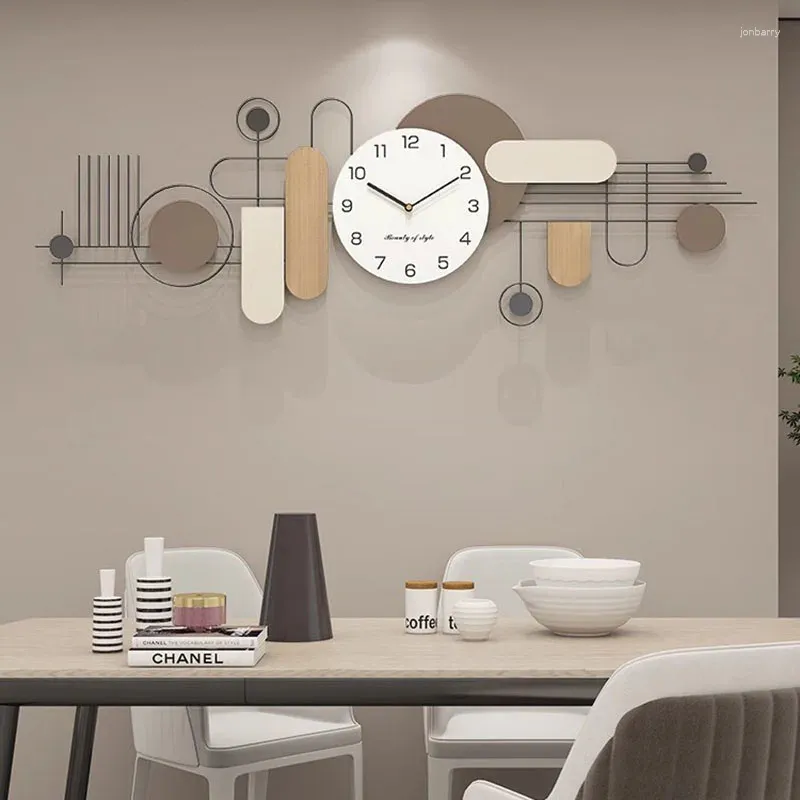 Relógios de parede luxo grande sala de estar arte mural assista silenciosa moda nórdica criativa horloge Murale Decoração de casa