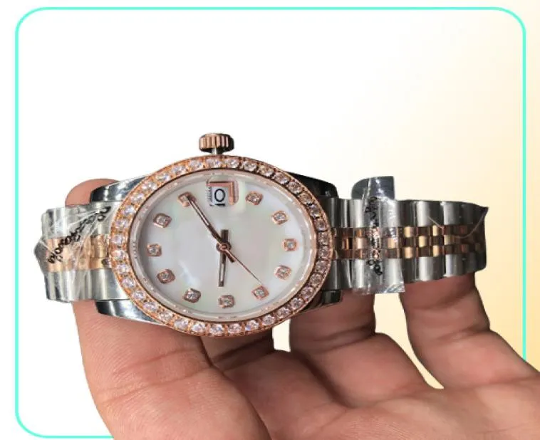 19 Color Lady Watch Prezydent Diamond Bezel Shell Twarz kobiet zegarki ze stali nierdzewnej Najniższe kobiety automatyczne mechaniczne nadgarstek GIF4778777