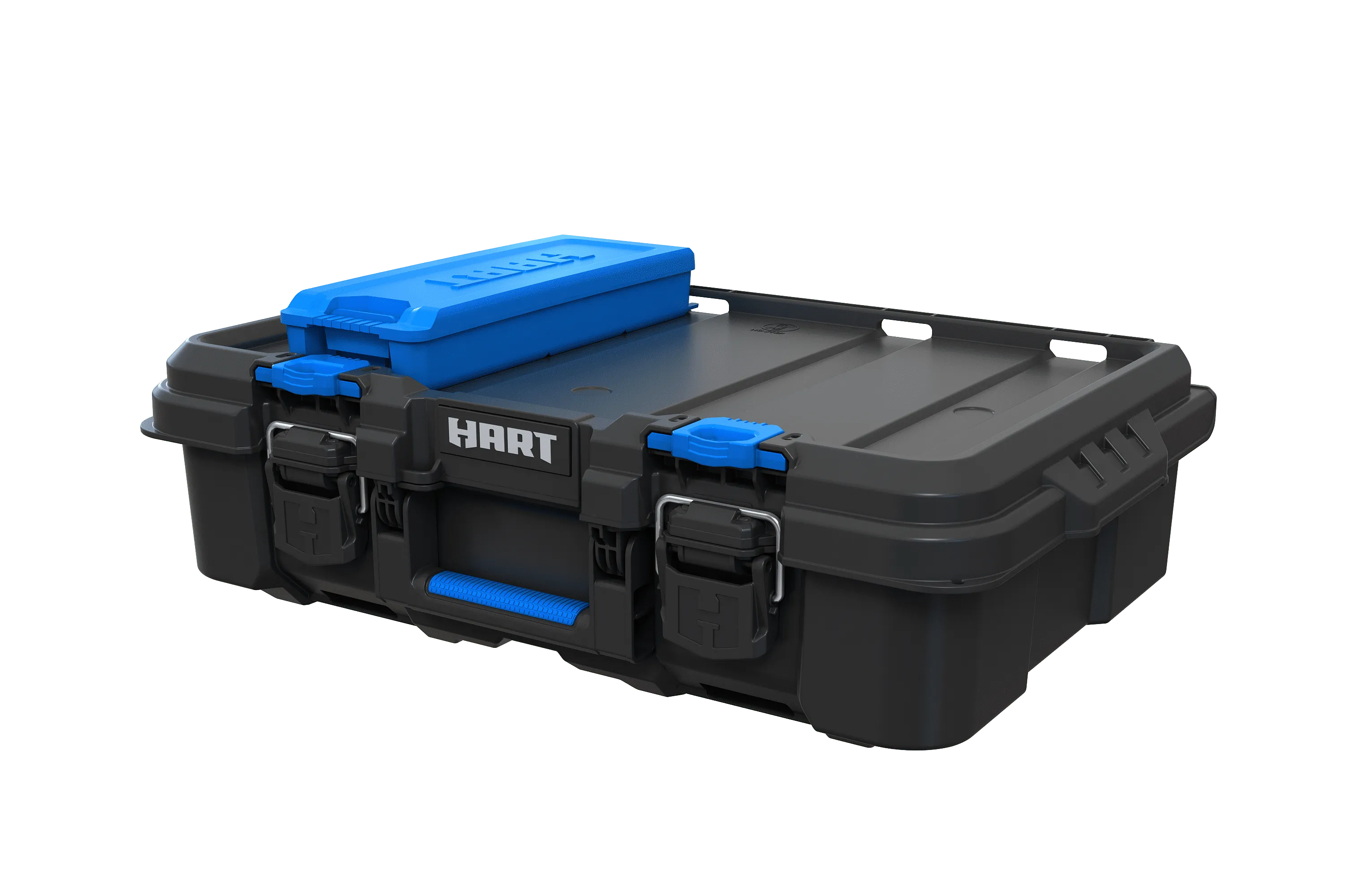 Stack System Tool Box with Small Blue Organizer and Dividers, Fits HART ...