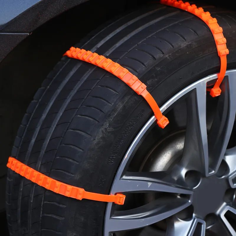 thumbnail image 2 of Tyre Zip Ties For Snow Reusable Anti Of Car, Anti Skid Tire Chains, 2024 Universal Emergency Traction Snow Tire Chains Anti-Skid Nylon Cable Tie For Car Suv Pickup Trucks,10Pcs Snow Chains 2 of 10