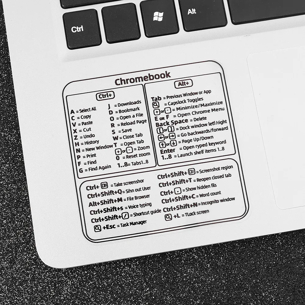 For Windows PC Computer Reference Keyboard Shortcut Sticker Adhesive ...