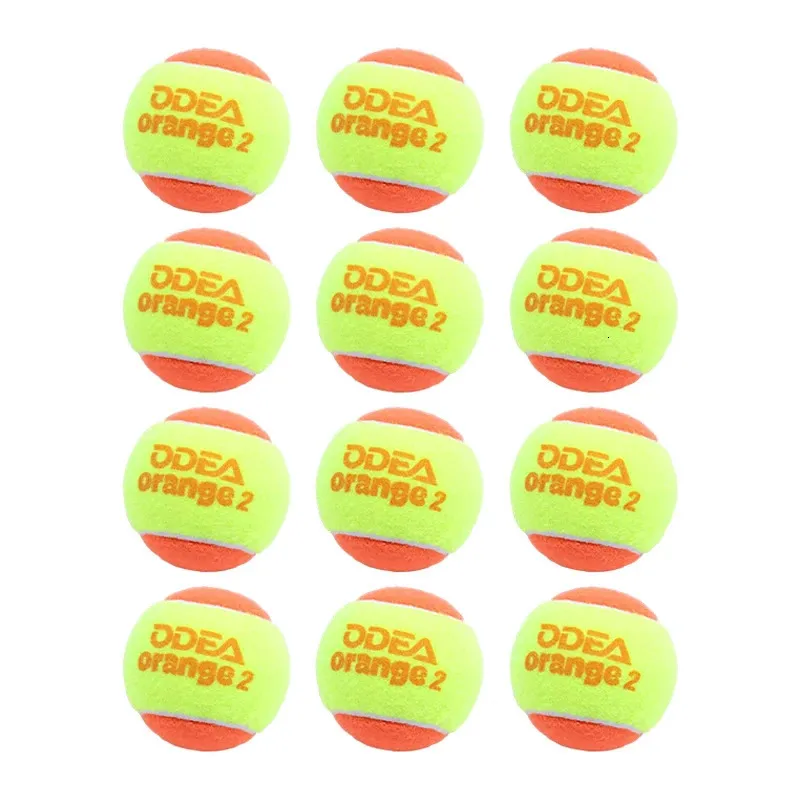 12/24/36pcs Odea Tenis Topları Çocuklar İçin Yeni Başlayanlar 7 Tenis Bola Beach Tenis Sporları için Çanta ile Eğitim Topu 240322