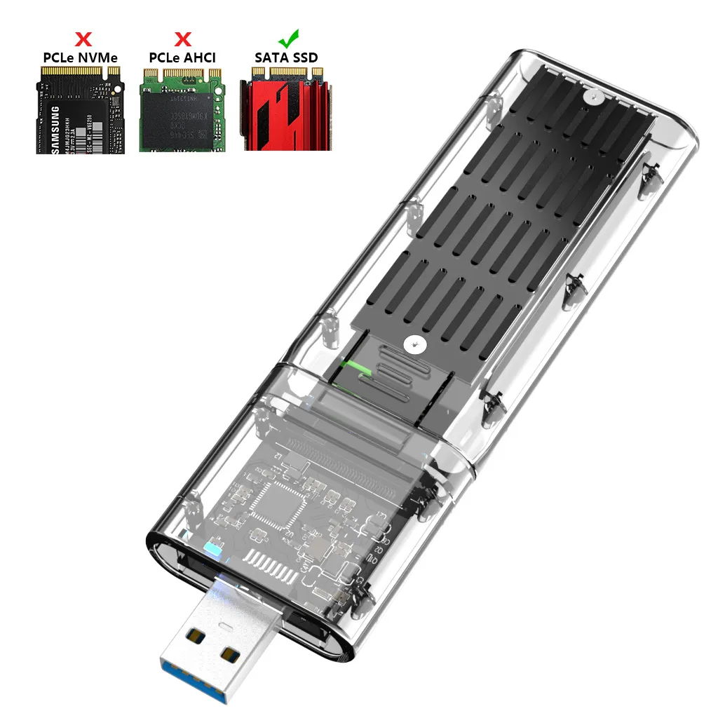 New M. 2 Nvme/Ngff SSD Enclosure M. 2 To Type-C USB 3.1 Nvme Case