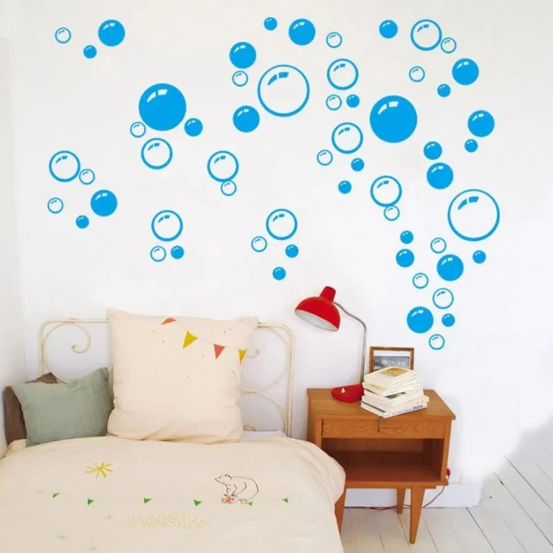 DIY Wall Art Kids Salle de bain Salle de bain Douche de douche amovible décoration maison autocolaire mural décoratif autocollants autocollants bulles
