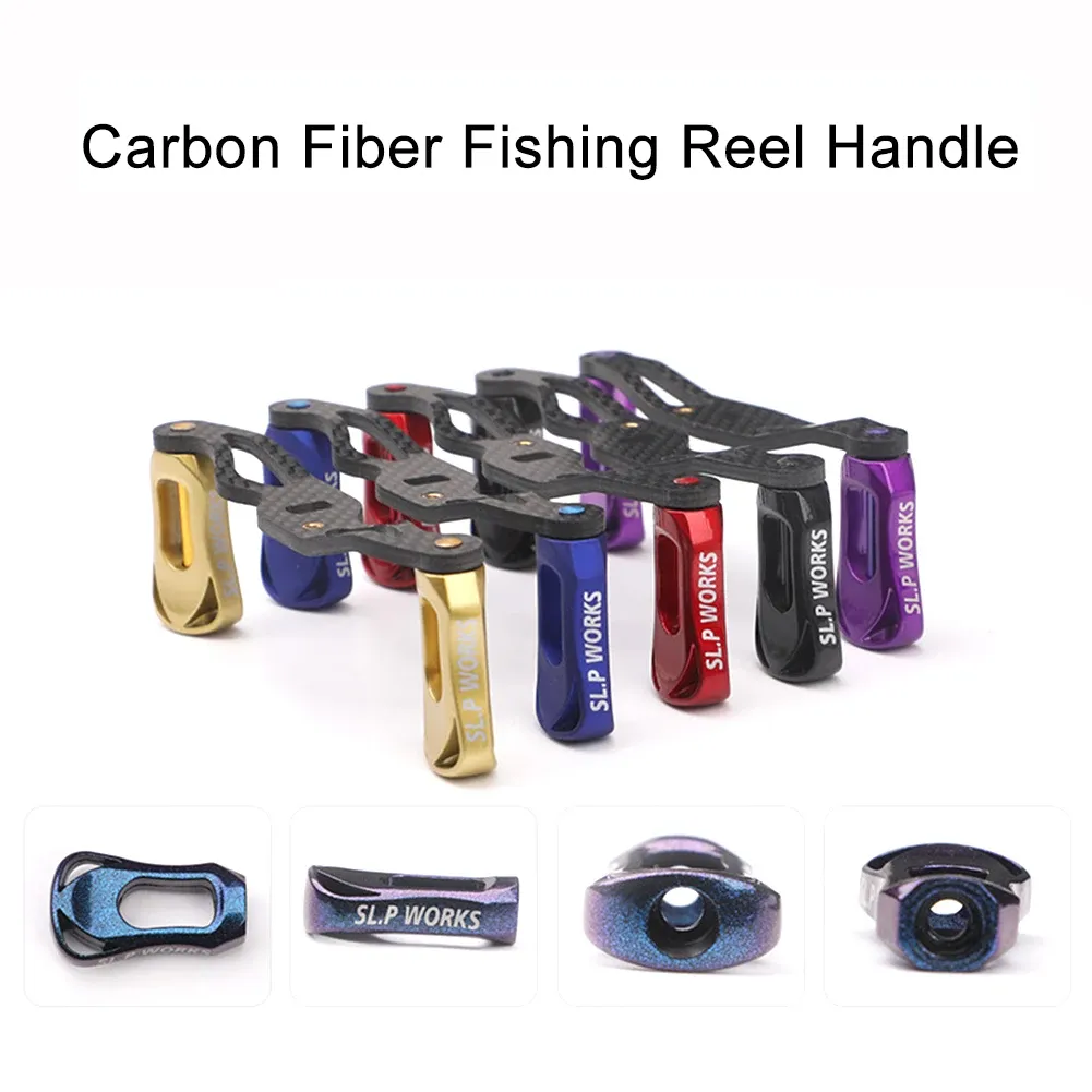 Reels Fishing Reel Handle Carbon Fiber For Baitcasting Reel Trolling Reel Handle Ultralight Fishing Reel Crank Knob Rocker Replacement