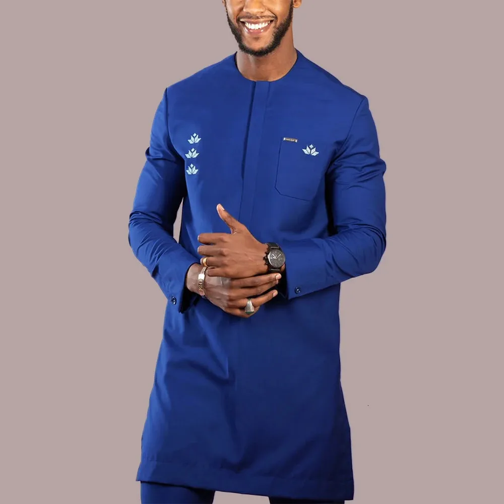 African Suits UOUNUT African Outfits For Men 2 Piece Sets Long Sleeve Dashiki African Suits For African Women