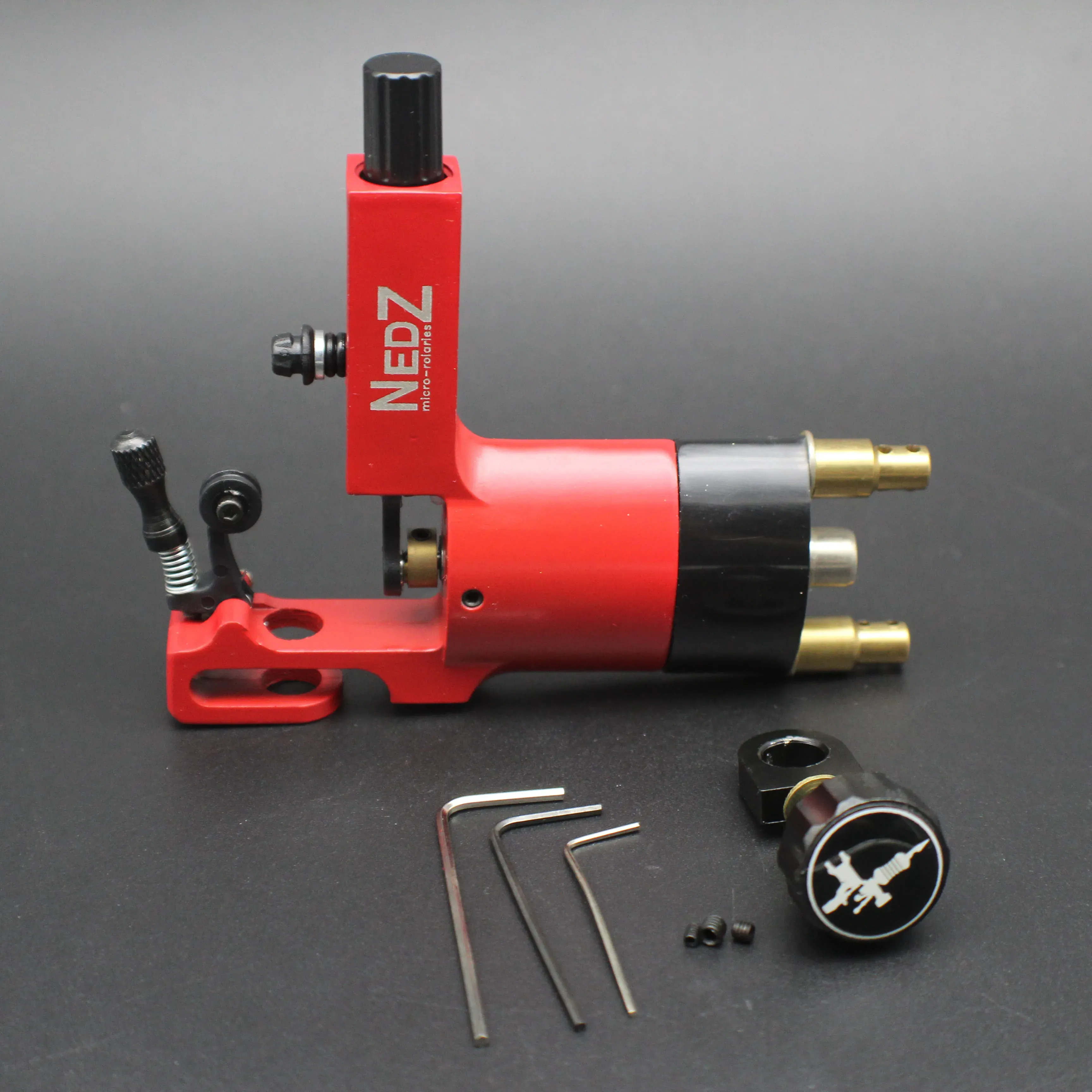 Guns Newest Red Rotary Tattoo Machine Gun NEDZ Style For Shader/Liner