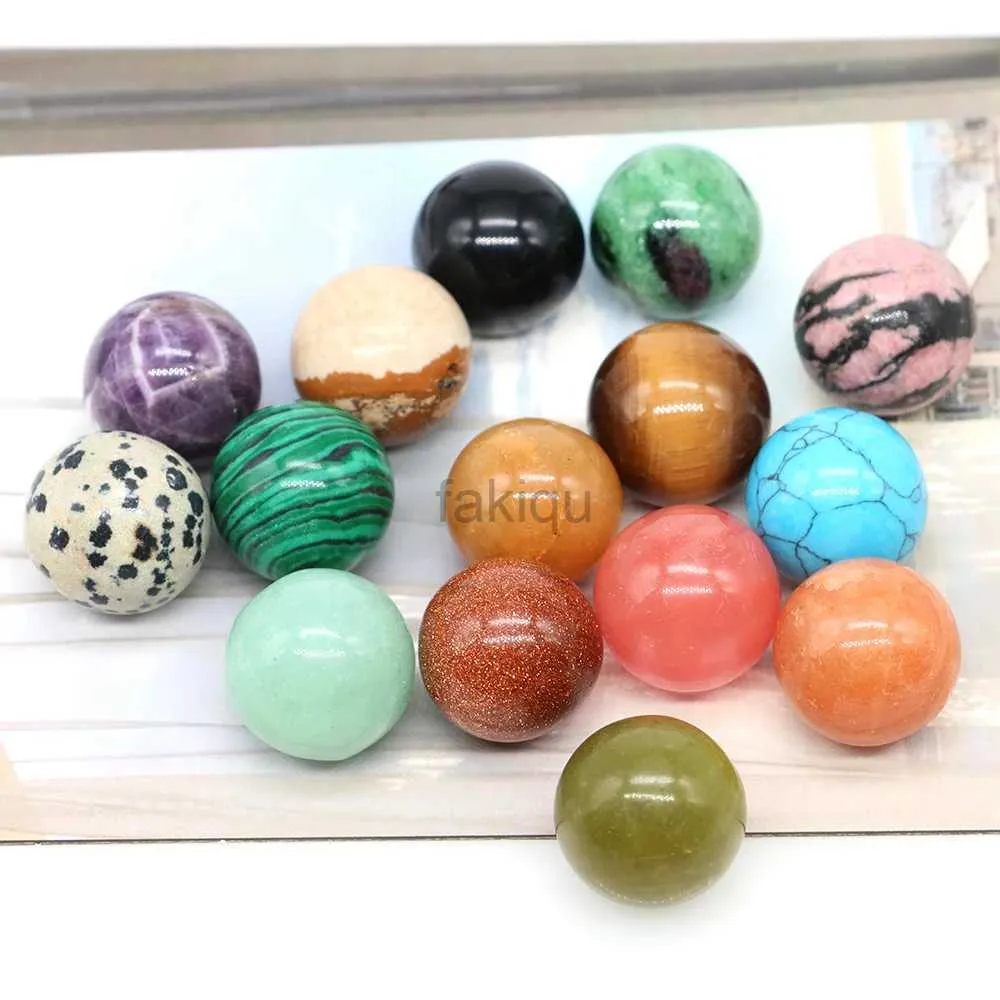 Massage Stones Rocks 18MM Natural Stones Gemstones Sphere Ball Healing Crystals Home Decoration Reiki Wicca Chakra Rocks Mineral Massage Globe Gift 240403