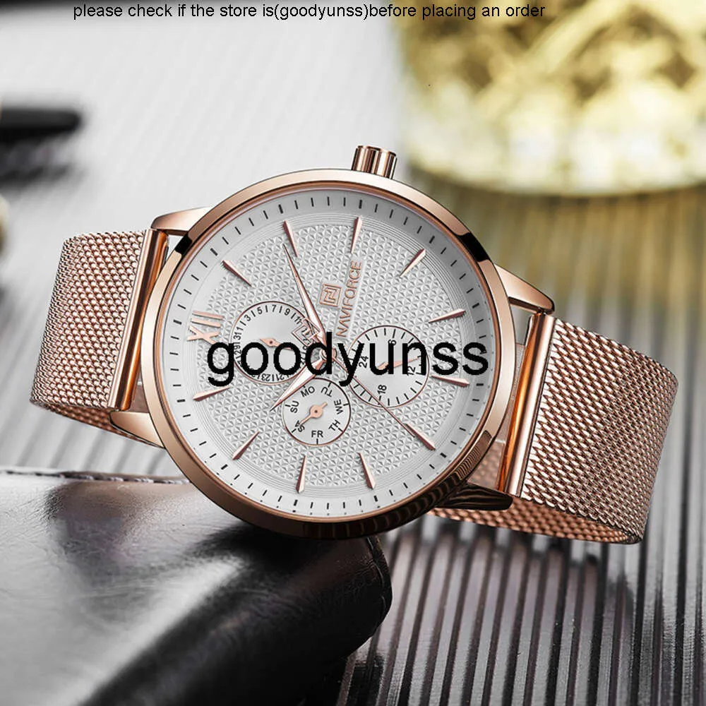 NAVIFORCE Luxury Ultra Slim Stainless Steel Men s Watch Date Display Quartz Movement Sports Wristwatch for Men