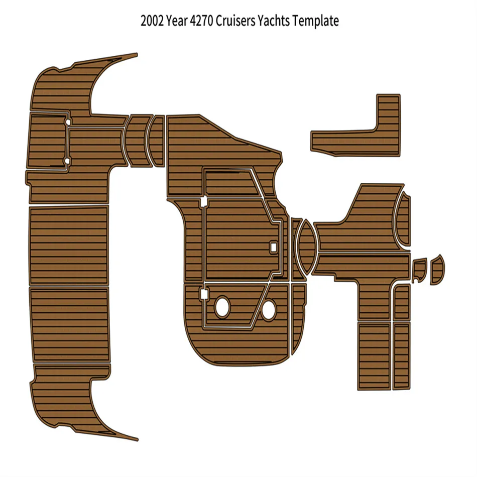 ZY 2002 Cruiser Yachts 4270 Swim Platform Cockpit Pad Boat Eva Foam Teak Golvmatta Stödja Självhäftande Seadek GatorStep Style Pads