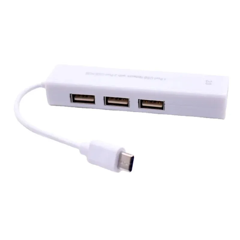 4 inç USB Tip C Hub USB C Hub - RJ45 Ağ Kartı LAN Ethernet Adaptörü Thunderbolt 3 Dizüstü Bilgisayar için 100Mbps