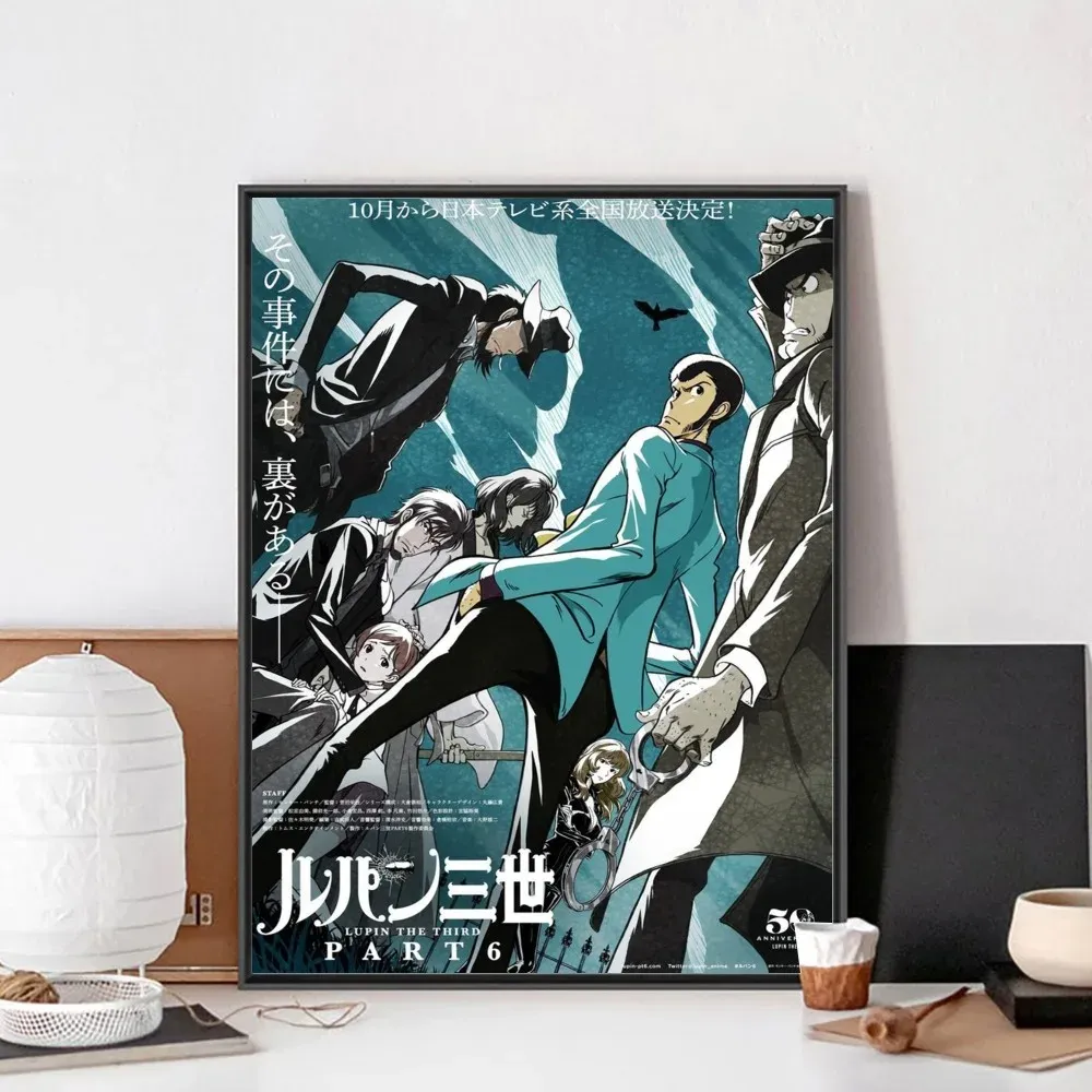 Anime Canvas Poster Lupin III Comic Wall Art For Office & Study