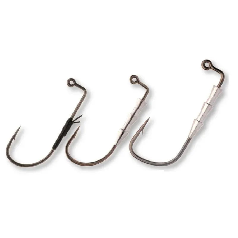 Fishhooks 4/5st Fishing Weighted Worm Hook Balanced Shot Rig Hook For Swimbait Soft Plasts Lures Jig Head Hook Insert Sinker Freshwater Freshwater