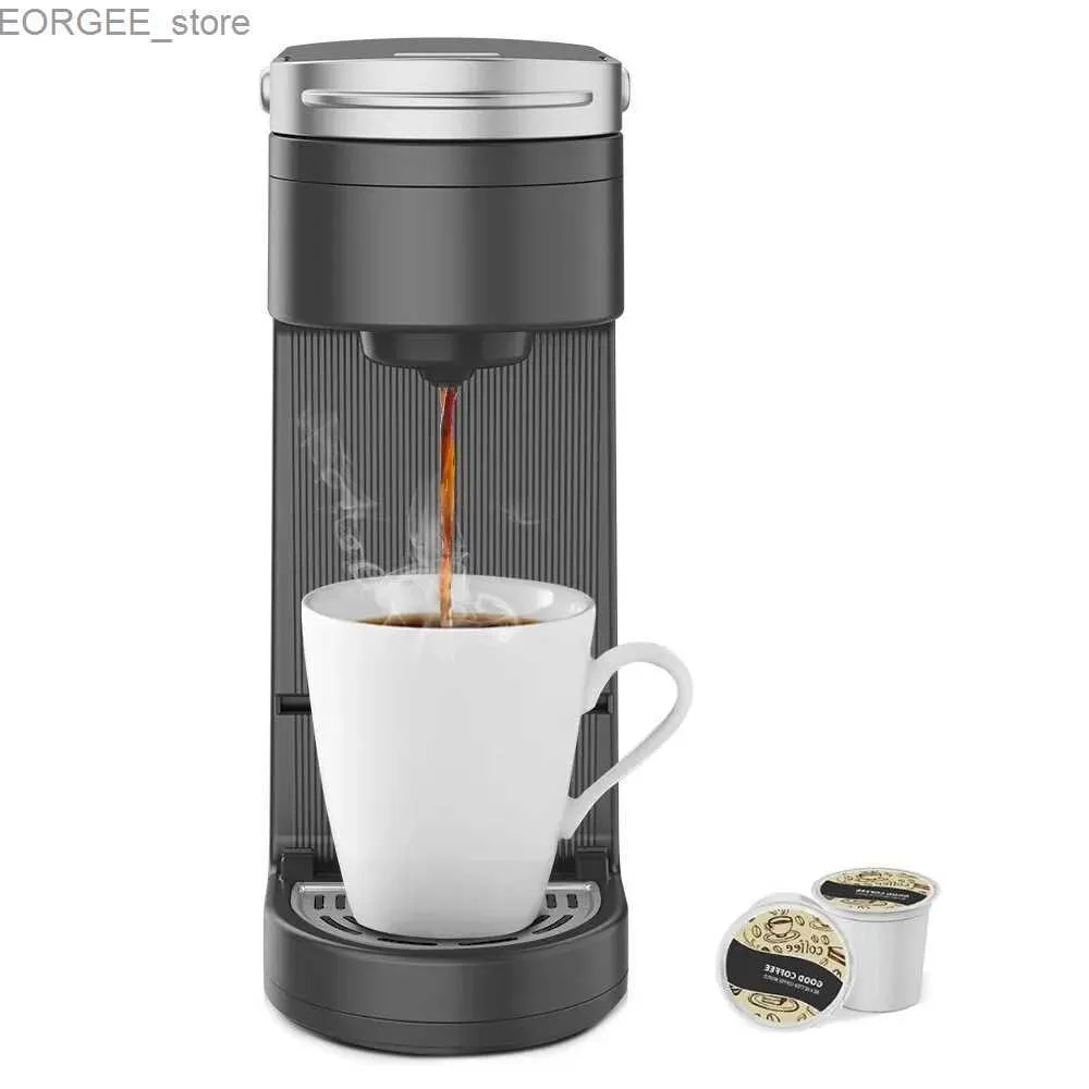 Coffee Makers 1 single function coffee machine one touch compact coffee machine used for travel cups ground coffee pods and reusable filters - Enj Y240403