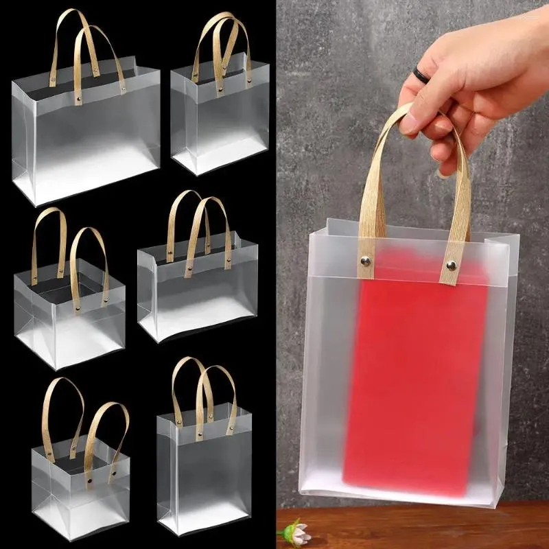 Geschenkwikkeling transparante benodigdheden decor doorschijnende tote wikkelpakket matte PP -tassen