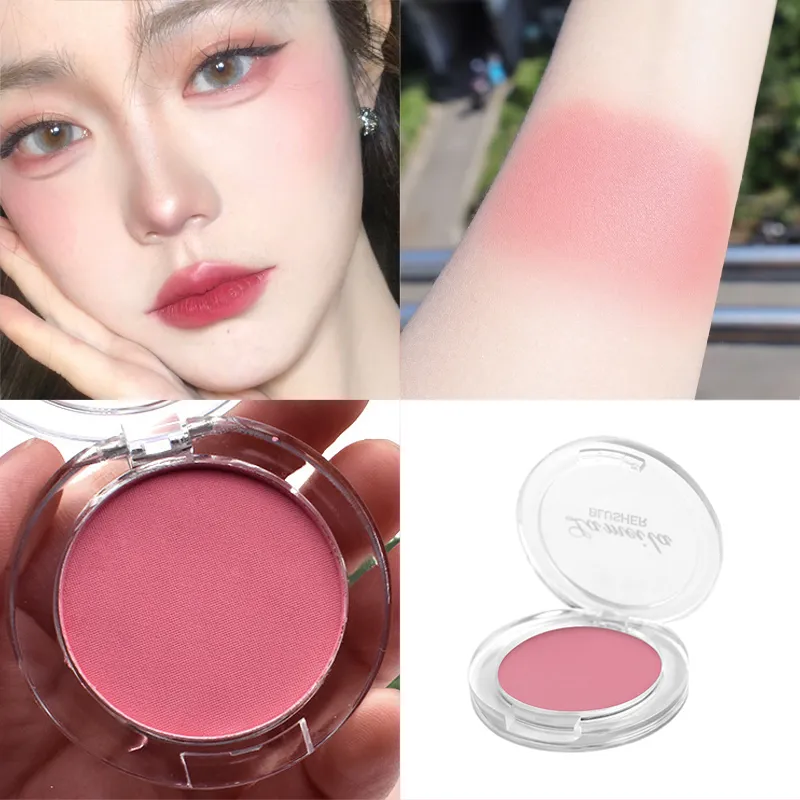 1 PC Sweet Peach Pink Blush Pallete Face Mineral Pigment Cheek Blusher Powder Makeup Professional Contour Shadow 2022 New Korean
