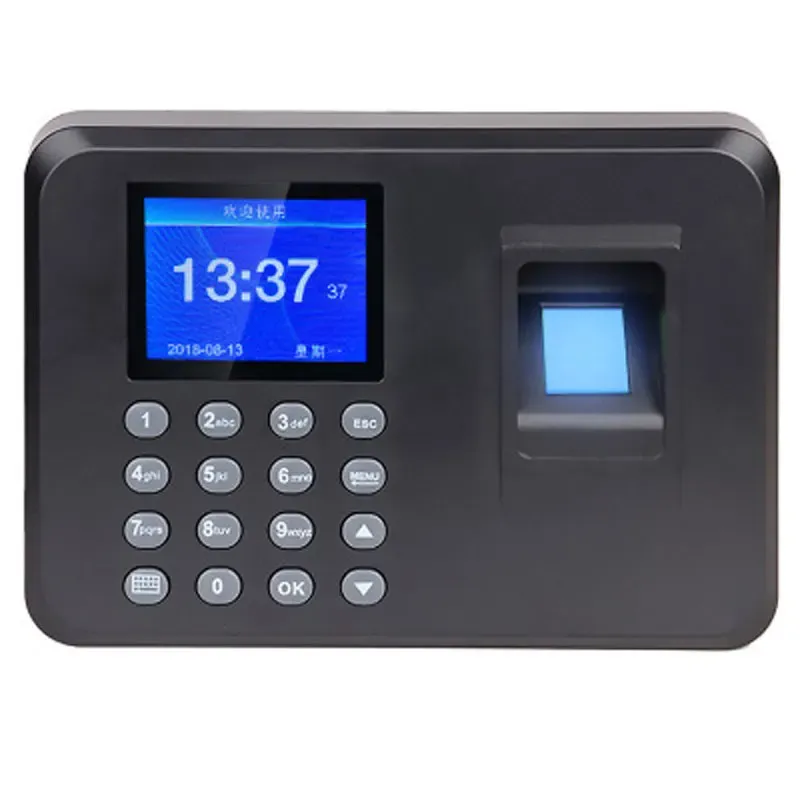 Gravando Office Intelligent Senha Attencimento Máquina Biométrica de Impressão Digital Verificando o Recordamento do Recordamento DC 5V Relógio de Participação do tempo
