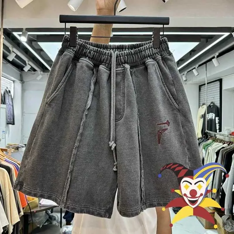 Men's Shorts Retro Washed Thug Club Shorts Men Women High Quality Patchwork Embroidered Drawstring Shorts Breeches J240402