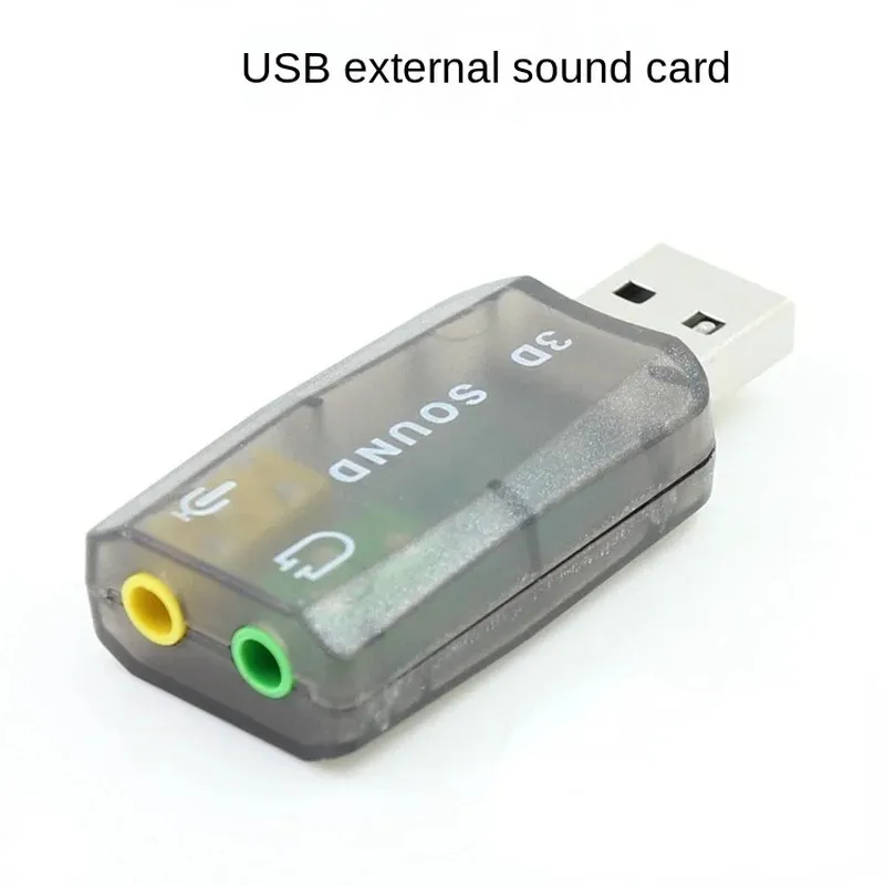 صوتي محول بطاقة صوت USB الخارجي 5.1 Virtual 3D USB إلى واجهة سماعة سماعة سماعات سماعة سماعة مكبر الصوت من طراز Microphone 3.5 مم لمحول الكمبيوتر المحمول