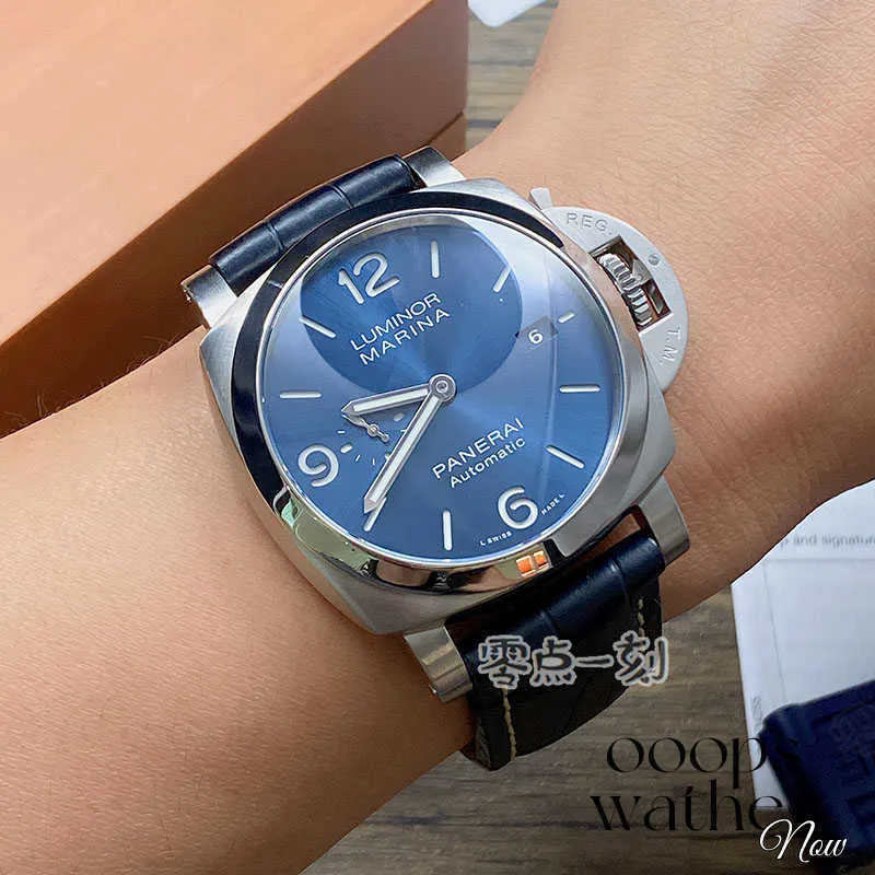 Designer de luxo relógios de pulso Caixa de relógios automáticos relógios mecânicos masculinos Precision aço a aço à prova d'água PAM01313 IRIS