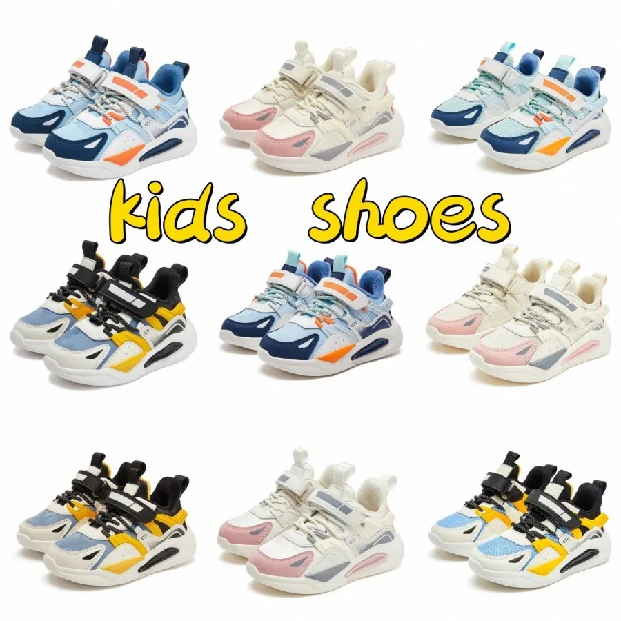 Crianças tênis tênis sapatos casuais crianças da moda meninos pretos céu azul sapatos brancos rosa tamanhos 27-38 s9mv#