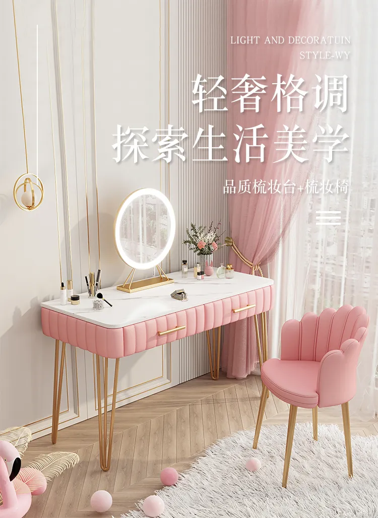 pink dressing table with mirror and lights Amazon.com: GUAWJRZDP Makeup Vanity, Dressing Table, Light Mirror with Three Lighting Modes, 6 Large Capacity Drawers, Girls Bedroom Furniture, (Color : Pink A Stool, Size : 80cm) : Home & Kitchen