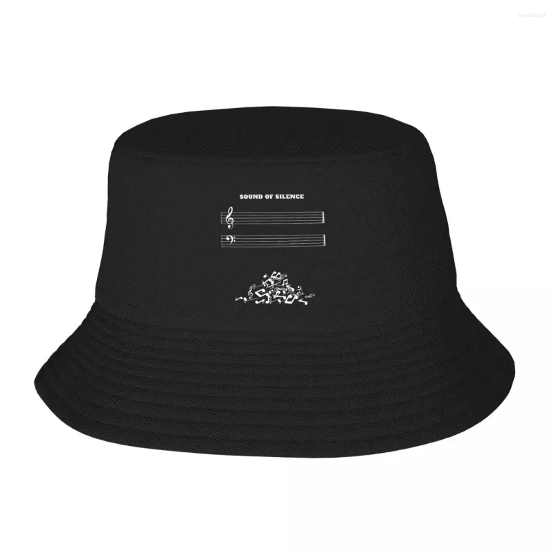 Bollmössor Witte Sound of Silence1 Bucket Hat Sun Shade Hats For Men