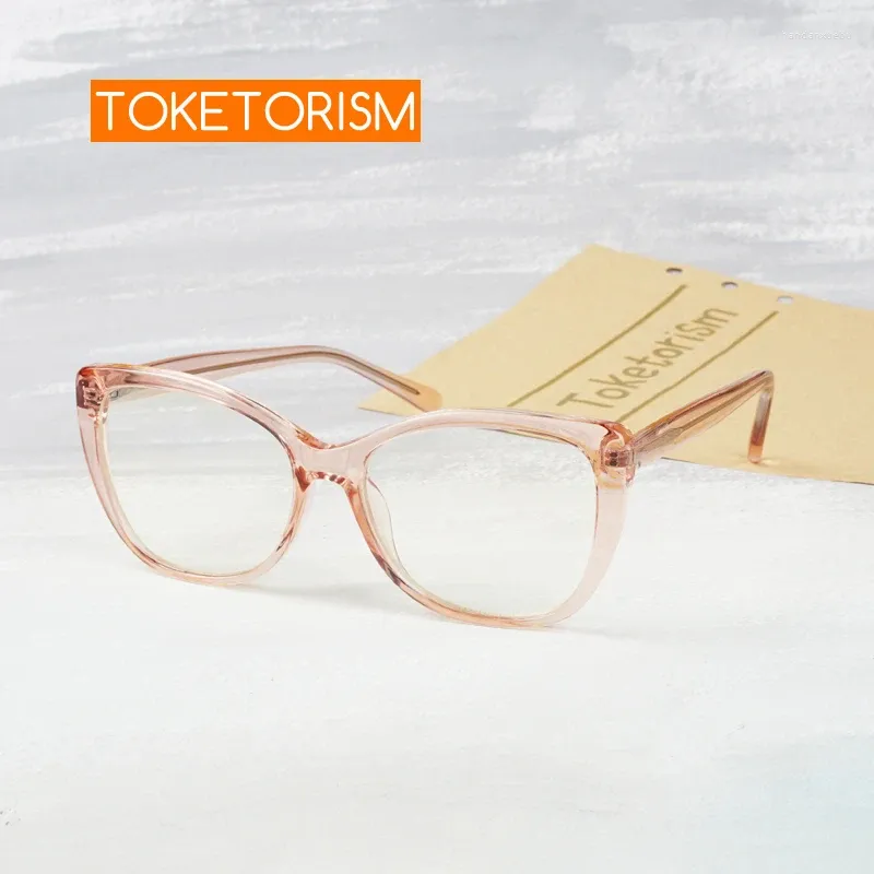 サングラストケトーリズムスタイリッシュな女性眼鏡処方メガネフレームアンチブルーアイウェア5002