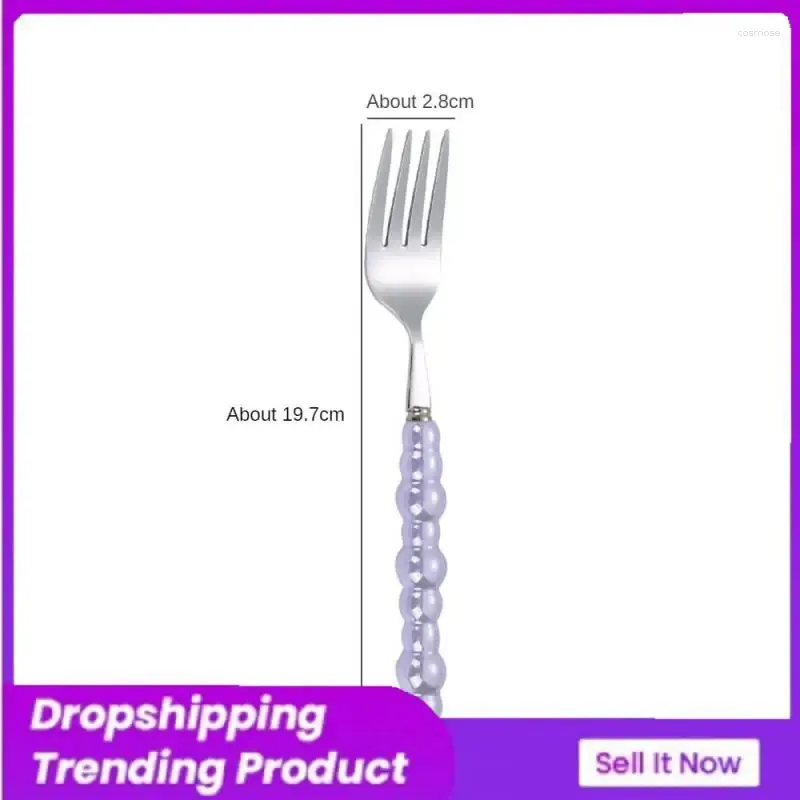 Forks Stainless Steel Spoon Anti-rust Easy To Clean Dinner Fork/fruit Pick Dessert Smooth Touch