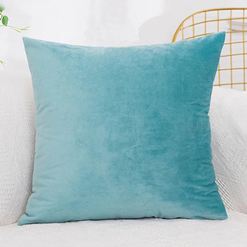 2024 Coushion Coushion Velvet Pillowcase وسادة ملونة صلبة ديكور أريكة رمي الوسائد غرفة وسادة تغطية الجملة 60x60 مخمل