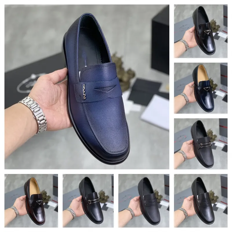 Italian New Arrival Luxury Derby Dress Shoes Men Lace Up High Quality Formal Business Designer Style Blue Black 38-46 Male Oxford Shoes Size 38-45