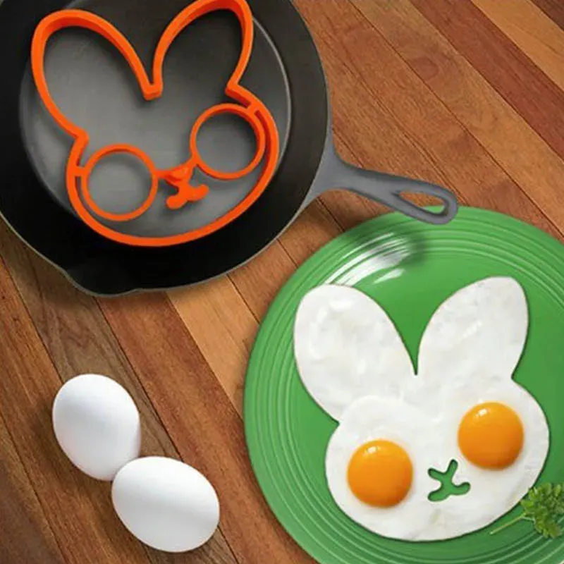 Ontbijt omelet mal Siliconen ei pannenkoekring Shaper kookgereedschap diy keuken accessoires gadget plastic ei separator