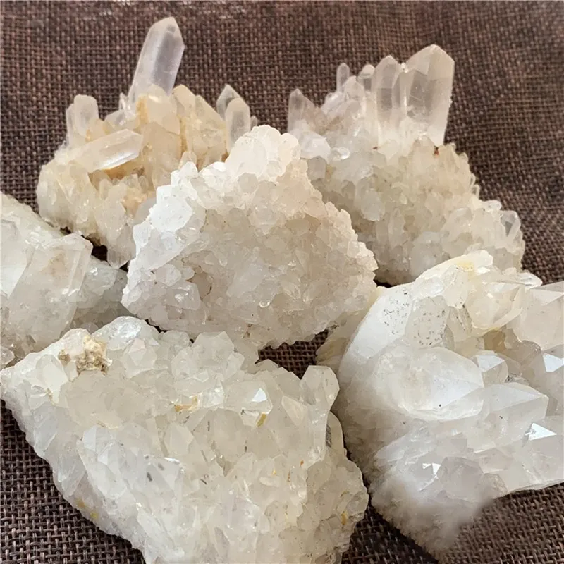 Irregular White Crystal Cluster Rough Rock Gemstone Ornaments: Natural  Stone Ore Feng Shui Mineral Specimen Quartz Gifts