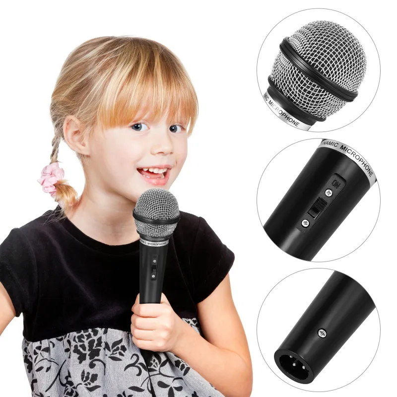 QGGTQG Lot De 2 Faux Microphones En Plastique - Jouet Simulation Microphone Pour Enfants, Karaoké, Scène Et Photographie Jouet Chant Enfants