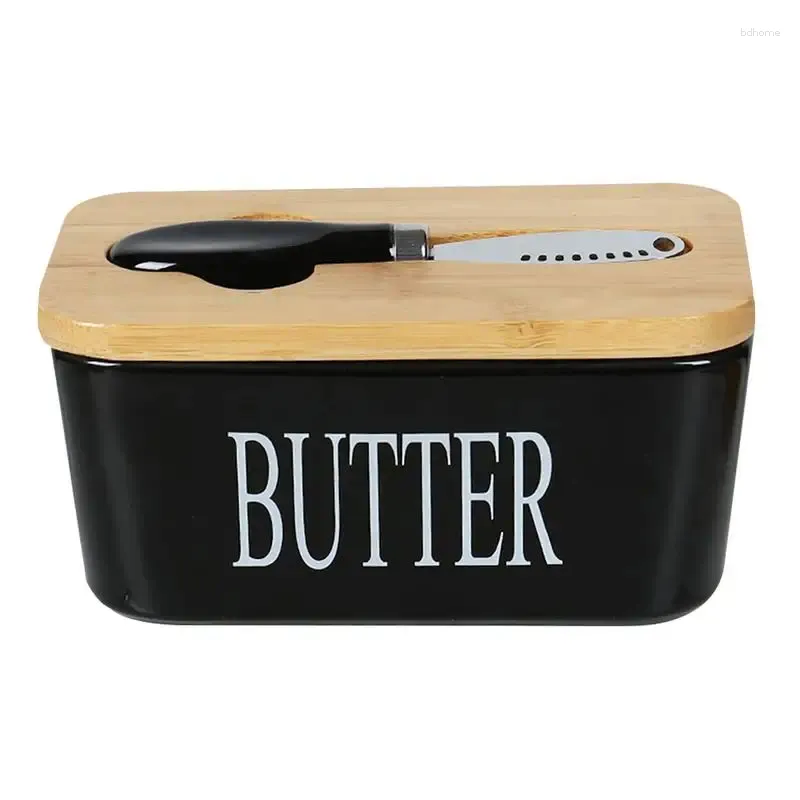 Plates Butter Dishes With Lid Large Ceramic Holder Cutter Rectangular Airtight Kitchen Storage For West/East Coast Butters