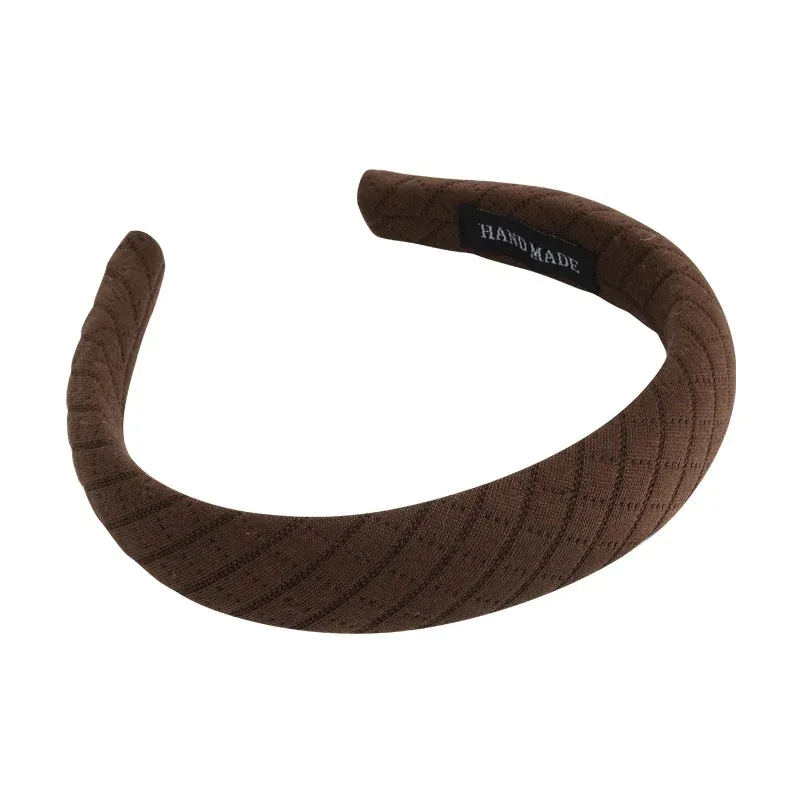 UXSL 2024 Autumn/Winter New Brown Color Headband Sponge Wide Hair Band for Woman Girl Elegant Hair Hoop Fashion Hair Accessories