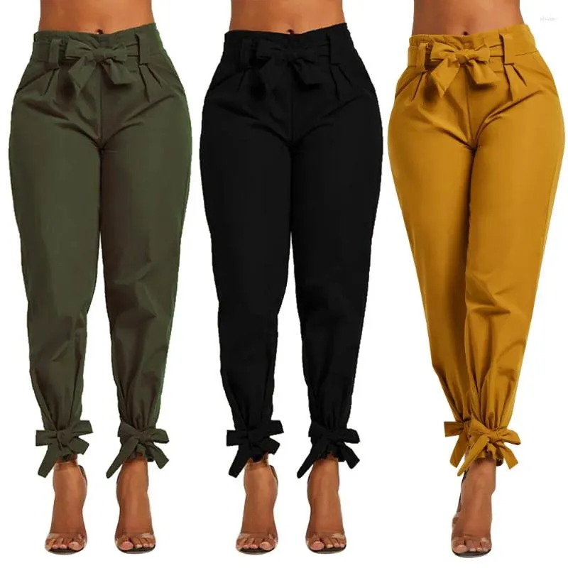 Pantalon pour femmes cravate à nœuds