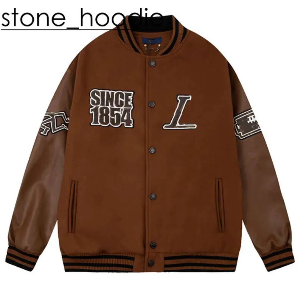 Louies Vuttion Mens Jacket Designer Baseball Jacket Luxury Vintage Jacket Letter Embroidery Louies Women Loose Causal Coats Graffitir Vuttion Jacket 3183